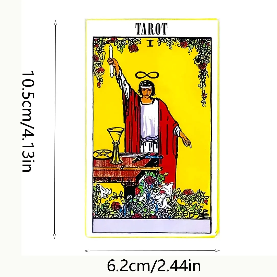 Terlaris Dek Tarot 78 Kad Versi Bahasa Inggeris Ramalan Kad Tarot Permainan Papan Permainan Kad dengan Buku Panduan Untuk Pemula — image 6