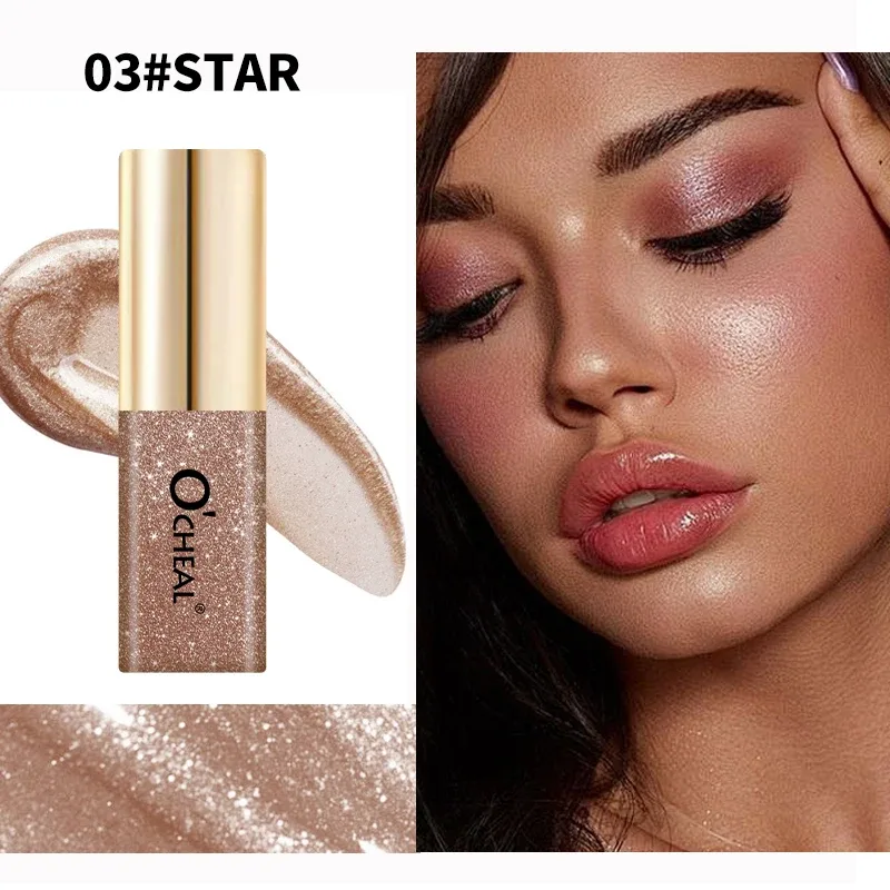 O'cheal líquido sombra de olho pescoço diamantes brilhante à prova dwaterproof água encantador bicho da seda brilho maquiagem dos olhos cosméticos glitter altamente pigmentado — image 10