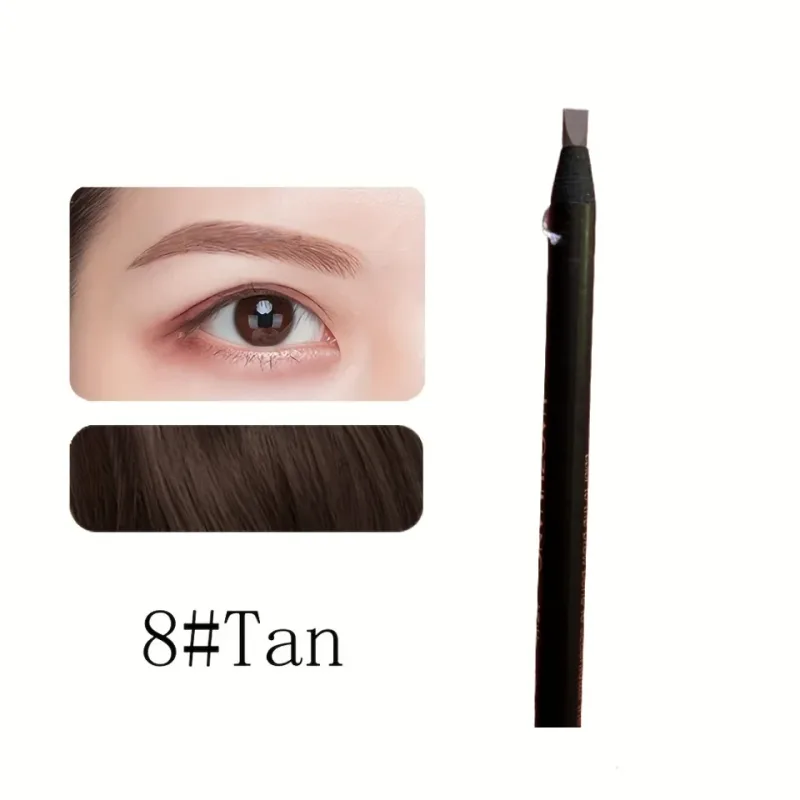 Pull Eyebrow Pencil Black Makeup High Quality Wild Line Eyebrow Pencil Hard Core Flat Head Pen White Waterproof — image 13