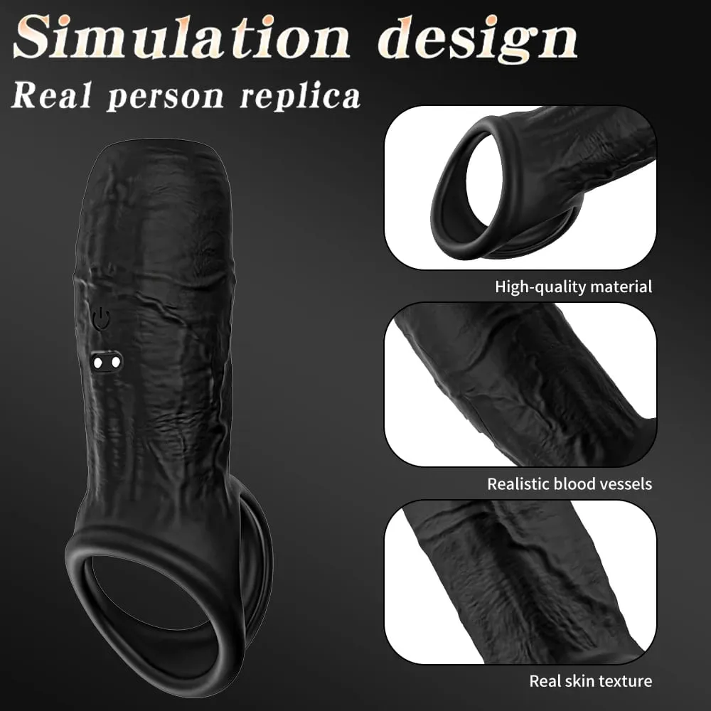 Vibrating อวัยวะเพศชาย Cock แหวนอวัยวะเพศชายแหวน Vibrator อวัยวะเพศชาย Extender G จุดกระตุ้นชายคู่ผู้ใหญ่เพศของเล่นสำหรับผู้ชาย — image 6