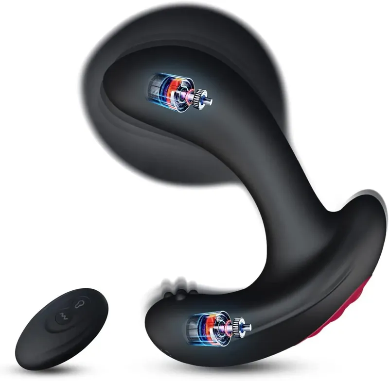 Vibratore anale Gonfiabile Butt Plug Massaggiatore prostatico remoto Gonfiaggio automatico Stimolatore vibrante maschio-femmina della prostata