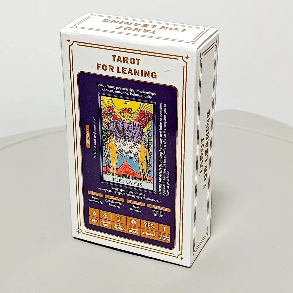 טארוט ללמידה - קלפי טארוט עם משמעויות עליהם - חפיסת טארוט למתחילים 10.3*6 ס"מ קלפי 78 יחידות — image 3