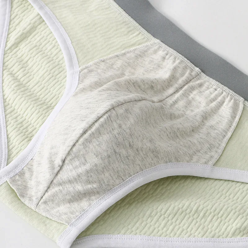 Letnie nowe męskie bawełniane majtki w jednolitym kolorze, minimalistyczna oddychająca cienka bielizna, modne kąpielówki męskie majtki bikini 3256812635450502 — image 5