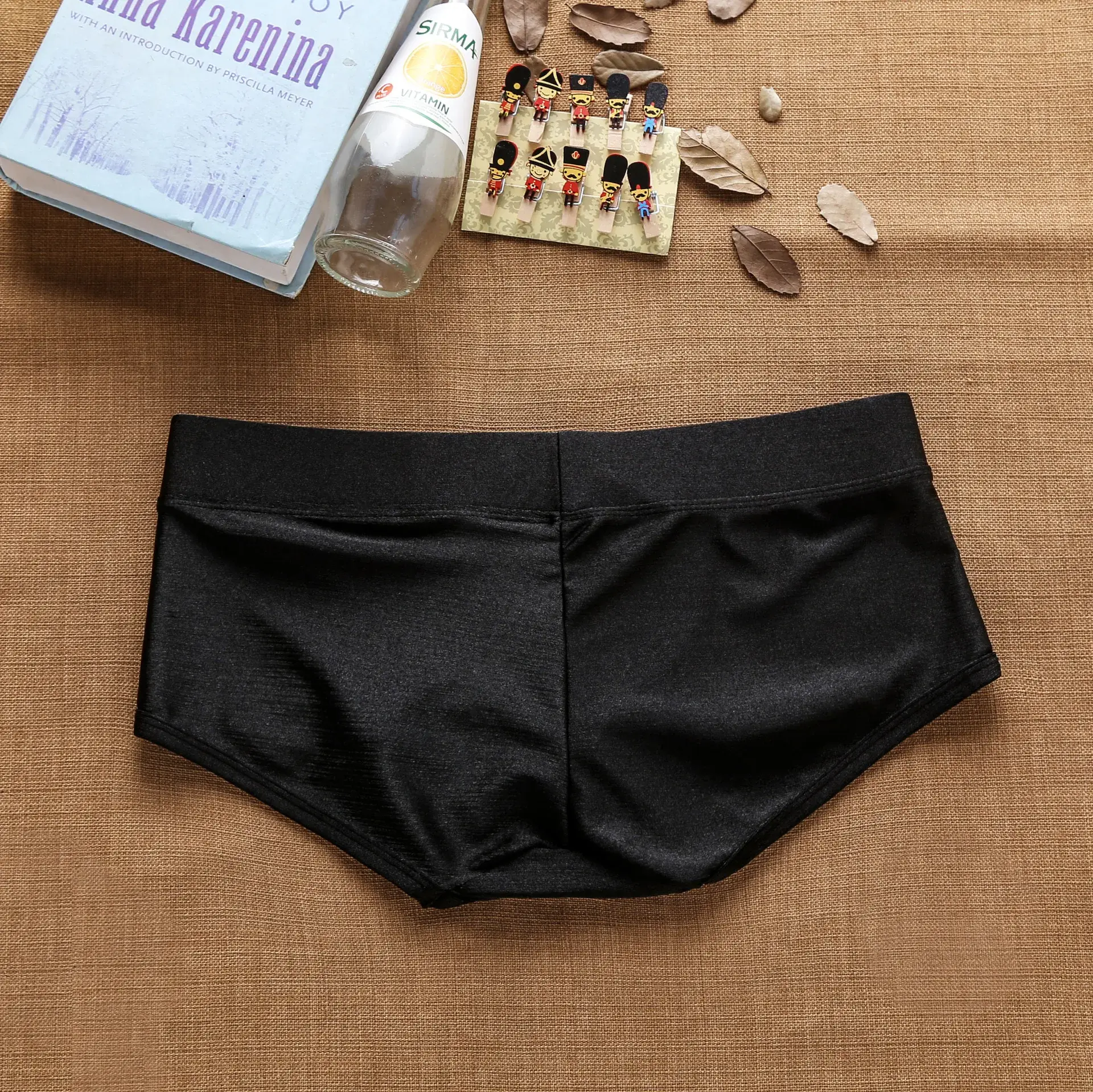 Pantaloni ad angolo piatto da ragazzo rialzati spazzolati a vita bassa da uomo — image 5