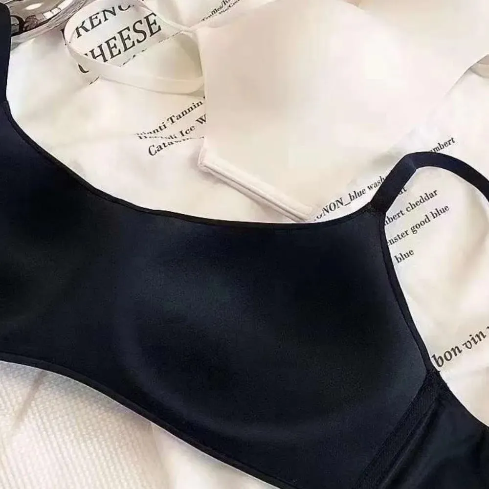 Soft Comfort Bezdrátová podprsenka Prodyšná tkanina Tenký košíček Push Up podprsenka Elastický materiál Sbíraný design Bezešvá podprsenka Dámské spodní prádlo — image 5