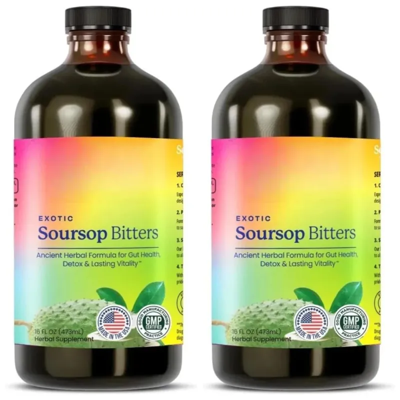 Mãng cầu xiêm Exotic Bitters thảo dược bổ sung sức khỏe dựa trên công thức thực vật 16 Fl Oz (473ml) — image 8