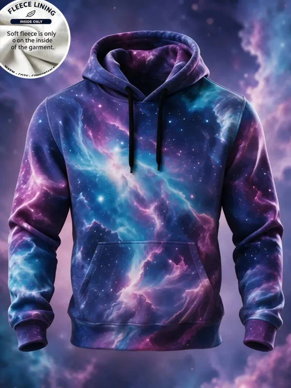 3D Printed Fleece Hoodie Rainbow Zigzag Wave Pattern Pullover Long Sleeve Kangaroo Pocket Casual Sweatshirt Tops — image 14