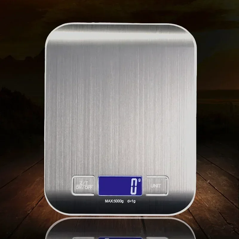 Digital køkkenvægt 5 kg/10 kg mad multifunktion rustfrit stål Balance LCD-skærm Måler gram ounces madlavning bagning