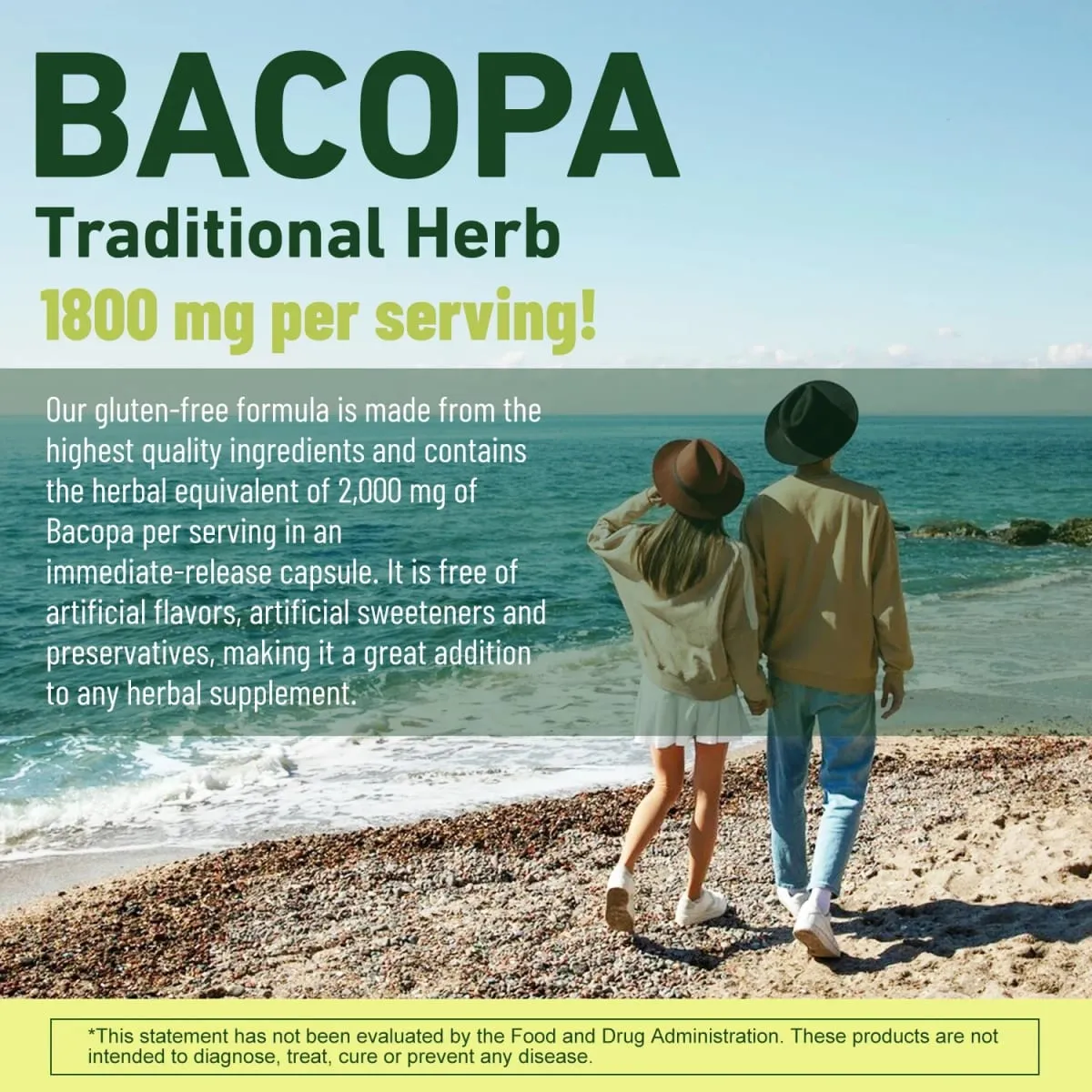Chiết xuất Bacopa Monnieri - Giúp suy nghĩ minh mẫn và cải thiện trí nhớ Trì hoãn lão hóa daBổ sung — image 6