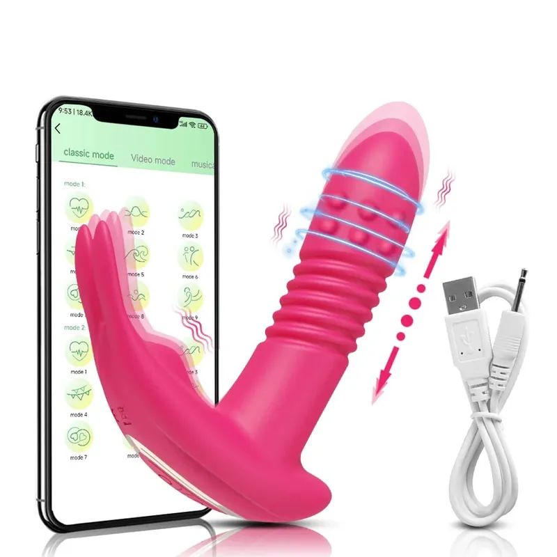 Kadınlar için APP Sokma Vibratör Dönen Teleskopik Yapay Penis Bluetooth G Noktası Klitoris Stimülatörü Seks Oyuncak Kadın Mastürbasyon — image 12