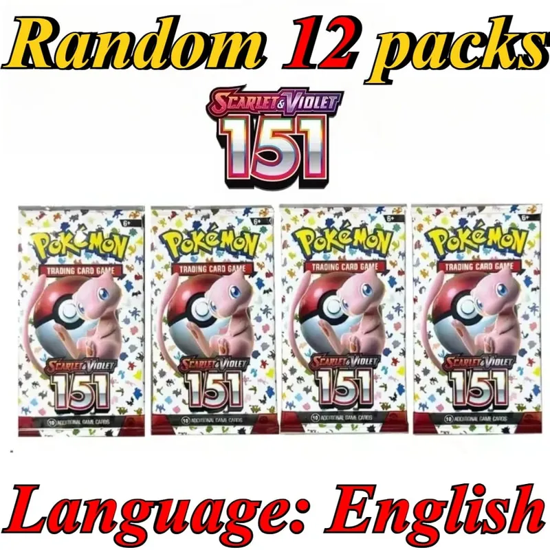 10 pacchetti di carte Pokémon Stelle luminose 151 evoluzioni prismatiche PALDEAN FATES Regalo di carte di transazione di battaglia di rinforzo inglese — image 21