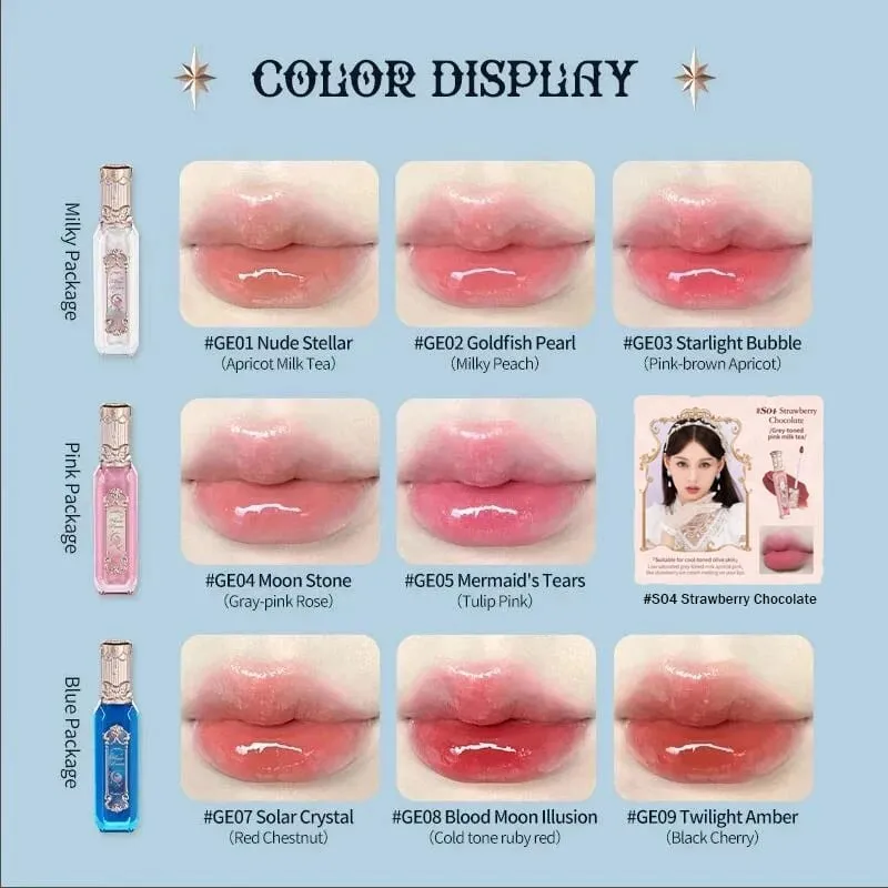 Flower Knows Makeup Full Set Moonlit Mermaid Eye Shadow Palette Matte Blush และ Lipgloss Flowerknows Kit กระเป๋าแต่งหน้าสำหรับผู้หญิง — image 4