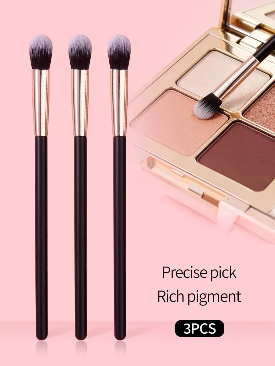 3Pcs Professionelle Augen Make-Up Pinsel Set Weiche Synthetische Faser Lidschatten Blending Pinsel Kleine Detail Schönheit Kosmetische Werkzeuge — image 2