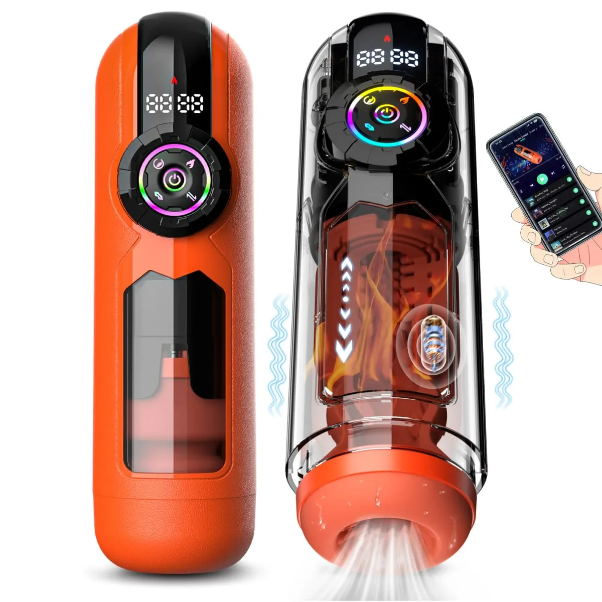 APP Intelligent Heating Suction Blowjob Masturbator for Men LCD Display Telescopic Vibrating Masturbation Cup Pocket Pussy — image 1