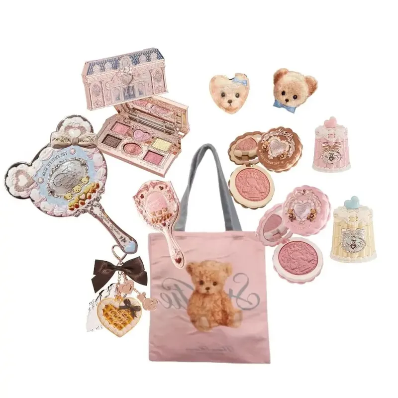 Koleksi Riasan Toko Pop Up FlowerKnow - Set Lip Gloss Perona Mata Berpigmen Tahan Lama untuk Kecantikan yang Lebih Baik — image 2