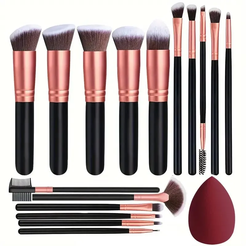 Profesional 3/14/16 Buah Set Kuas Makeup Lembut Berbulu Eye Shadow Foundation Concealer Blending Kuas Blush On Alat Kecantikan Wanita — image 19