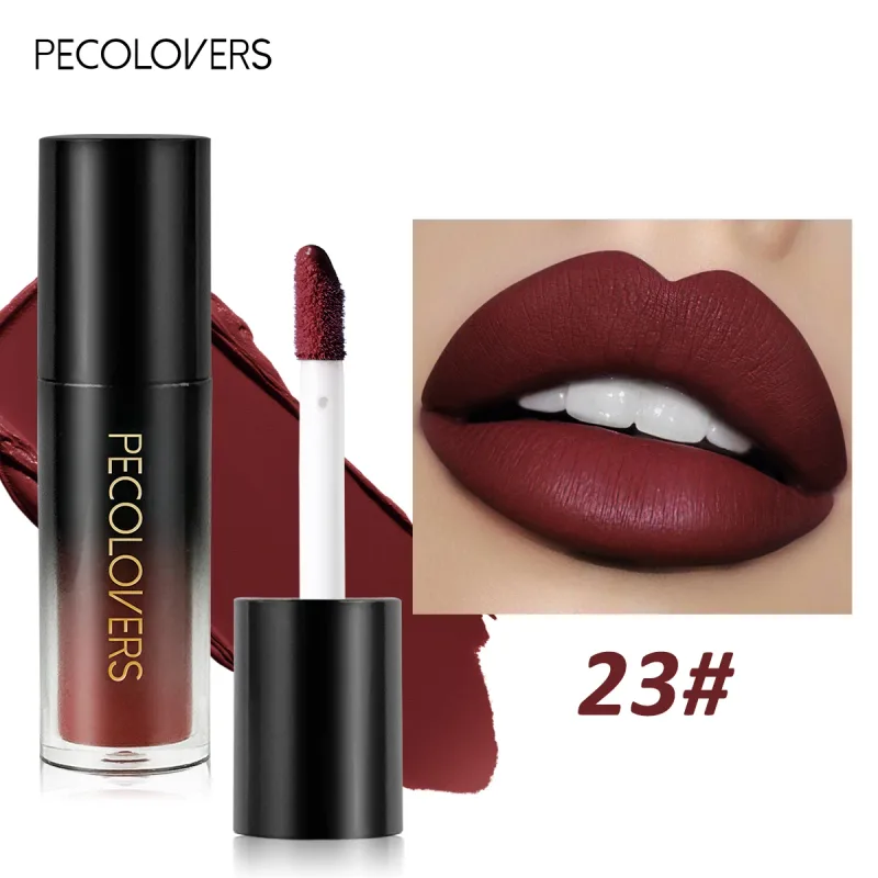 หลายสี Matte Velvet ลิปกลอสกันน้ำ Long-Lasting Non-Stick CUP Smooth ลิปสติกใช้สีสูง Rendering — image 15