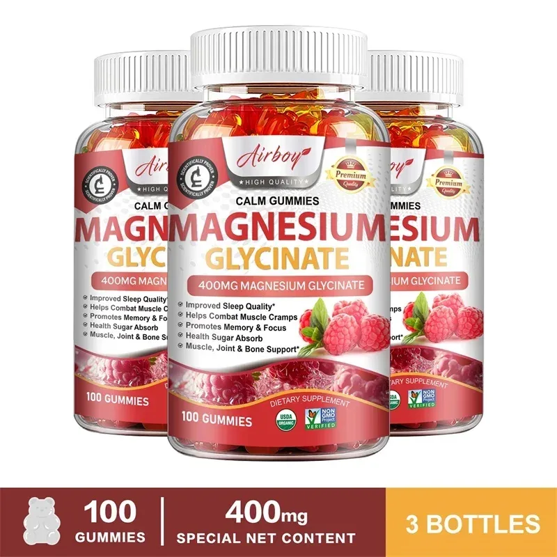 Magnesium Glycinate Gummies - Calm Relieves Stress Promotes Sleep Support Memory Concentration & Muscle Spasms — image 9