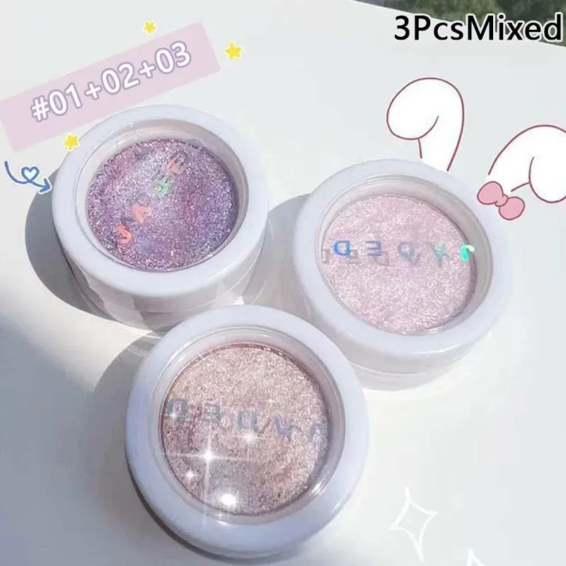 Monochromer Glitzer-Lidschatten, goldglänzender, erhellender Augen-Make-up, langanhaltender, aufhellender Augen-Make-up, perlmuttartiger Schimmer-Lidschatten — image 8