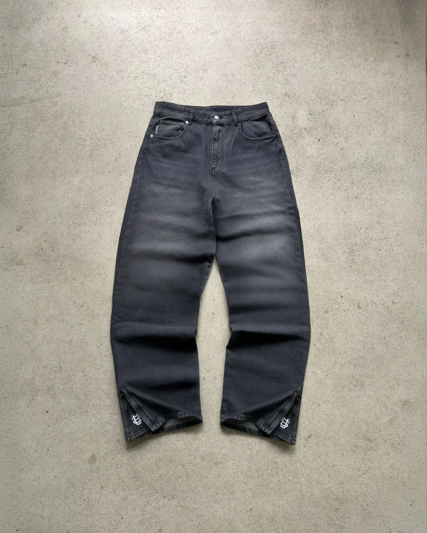 2026 japanischen stil high street patchwork bestickte jeans männer goth Harajuku mode breite bein jeans y2k retro casual hosen — image 13