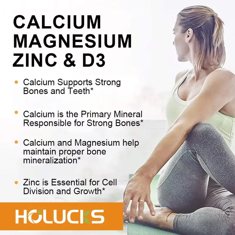 Gli integratori di supporto di calcio organico con magnesio, zinco e D3 rafforzano i denti ossei e il benessere dei nervi per la vita quotidiana — image 7