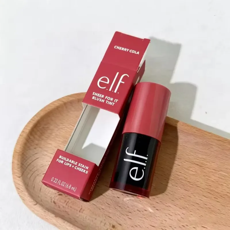 Elf Blush สำหรับริมฝีปากแก้ม Smooth Liquid Blush Two-ended ลิปสติกลิปกลอสแต่งหน้าติดทนนานสีชมพู Primer สำหรับ Pore Minimization — image 9