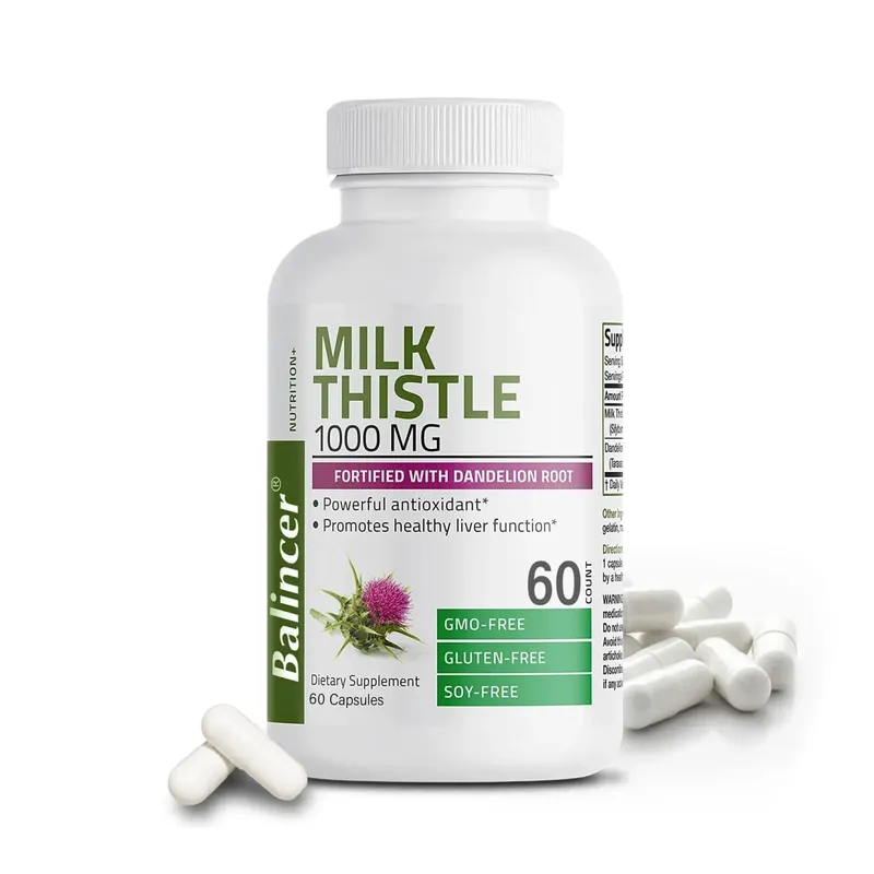 อาหารเสริม Thistle นมธรรมชาติ - ล้างพิษและทำความสะอาดสำหรับผู้ชายและผู้หญิง สุขภาพตับ และสนับสนุนการทำงานของตับ — image 8