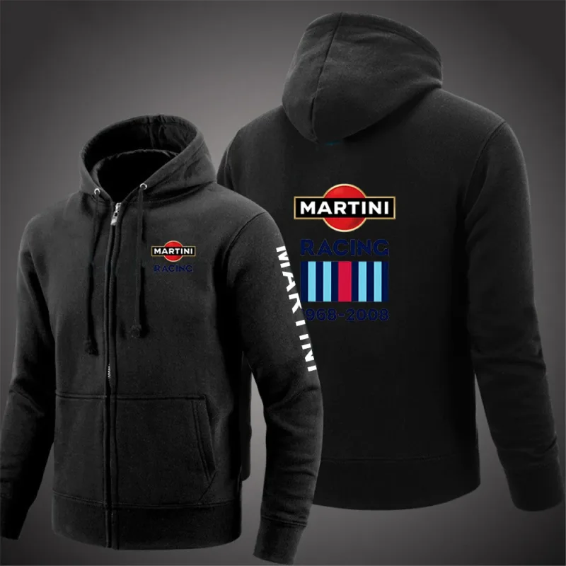 Martini Racing 2024 Men's Fashion Hoodies Spring And Autumn Solid Color Zipper Pullover Comfort Harajuku Top Sweatshirts — image 2