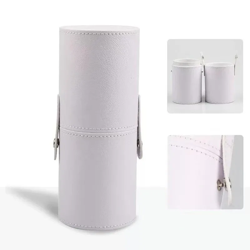 PU Leather Makeup Brush Bucket Portable Travel Cosmetic Bag Multi-Function Dust-Proof Waterproof Makeup Brush Cylinder — image 16