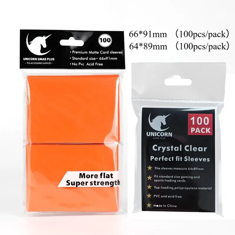 200PCS pouzdra na karty Sběratelské karty Dvouvrstvé matné pouzdro na karty standardní velikosti pro Pokémon MTG Baseball Sportovní karetní stolní hru — image 18