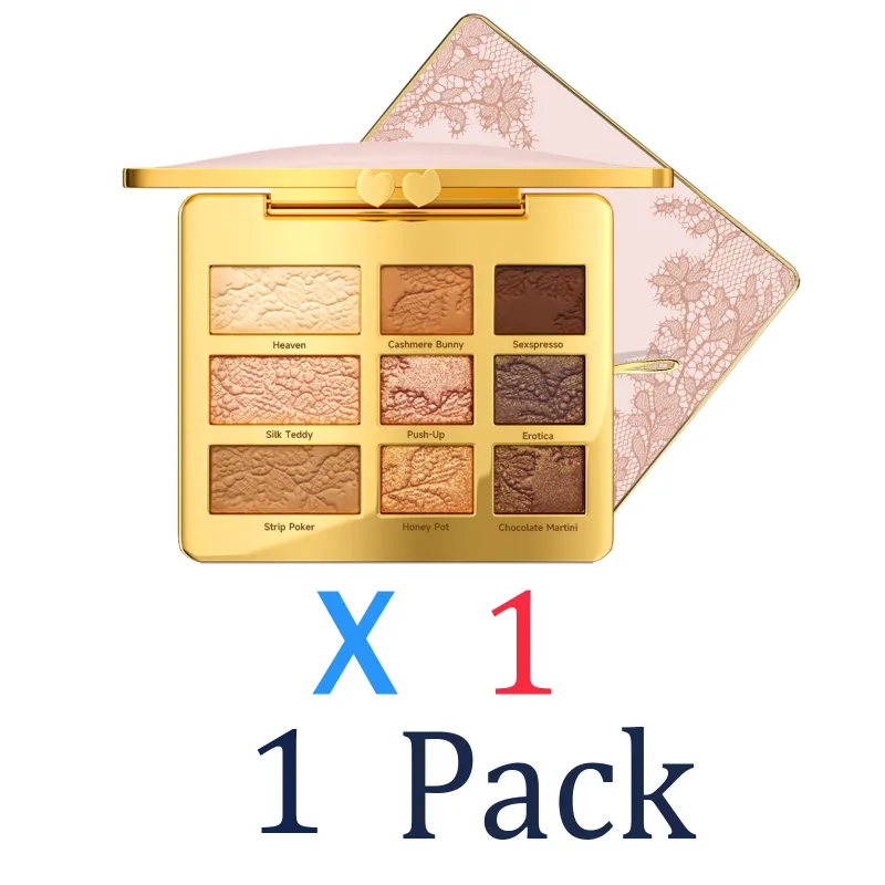 น่ารักเก๋ 9 สีอายแชโดว์ Palette Matte Shimmer อายแชโดว์ Mini แบบพกพาแต่งหน้า Palette อายแชโดว์อเนกประสงค์