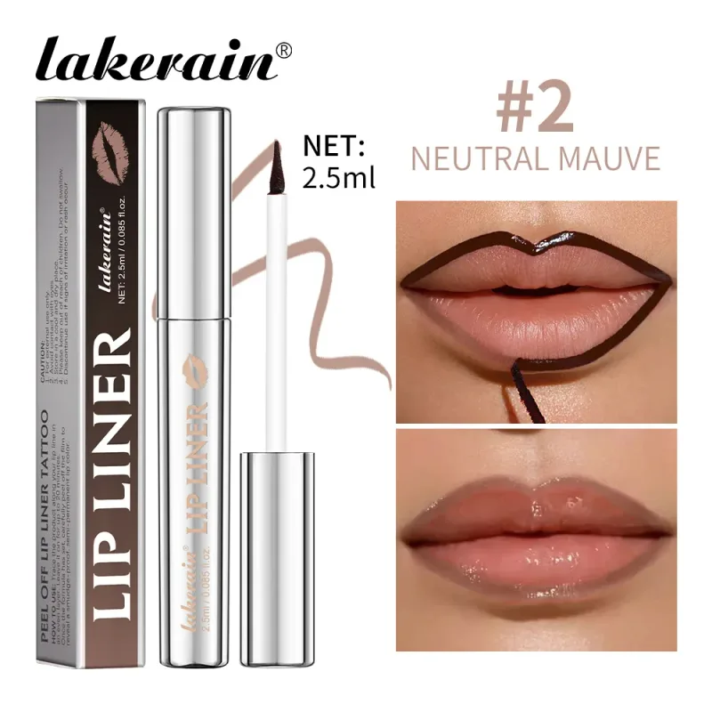 Lakerain Peel Off Lip Liner, wasserfest, wischfest, langanhaltende Farbe, lichtecht, hydratisiert, nährt das Lippenkontur-Make-up — image 8
