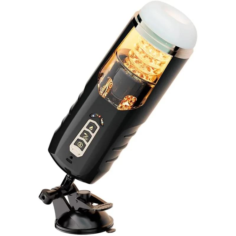 Automatic Male Masturbator Telescopic Vibrator Heating Sexy Voice Suction Cup Electric Pocket Pussy Sex Toys For Men — image 1