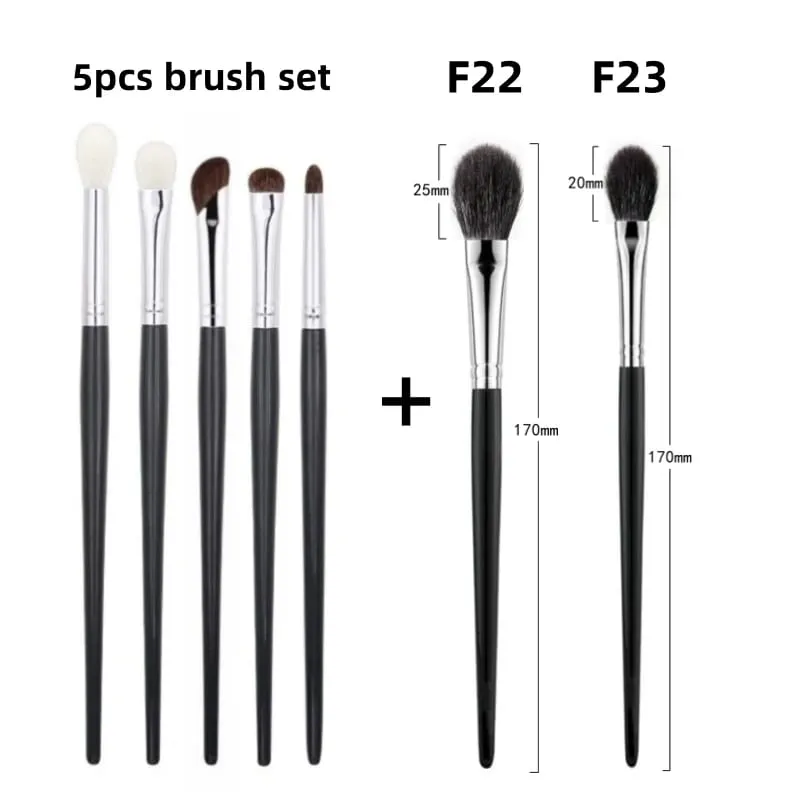 Eyeshadow Brush Set Kit Natural Hair 5Pieces Eye Shadow Makeup Brushes Beauty Tools