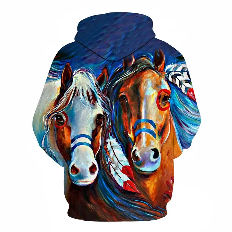 Horse Win Instant Success 3D Print Hoodies Interesting implication Animal Design Men Women Streetwear Pullover Casual Sweatshirt — image 36