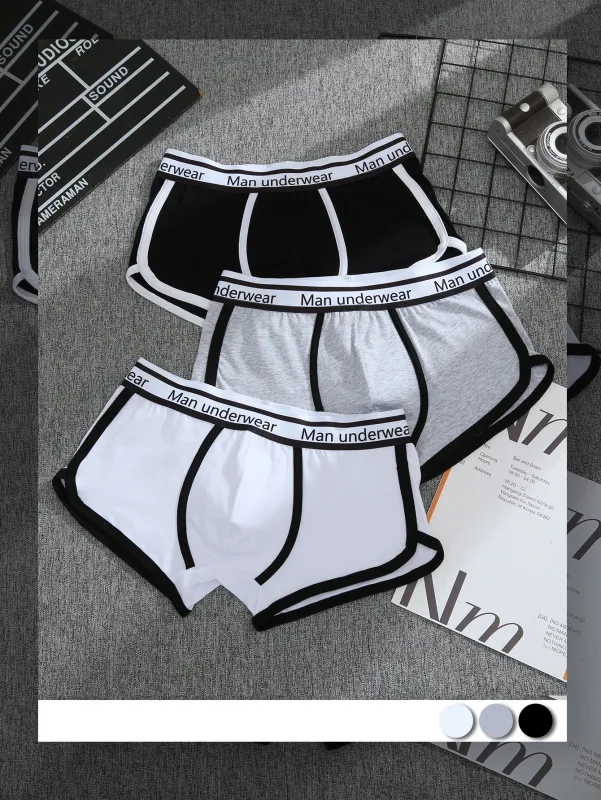 1/4 adet erkek iç çamaşırı boksörler pamuk külot nefes düz Boxershorts erkek orta bel külot Trend erkek şort Homme şort — image 11