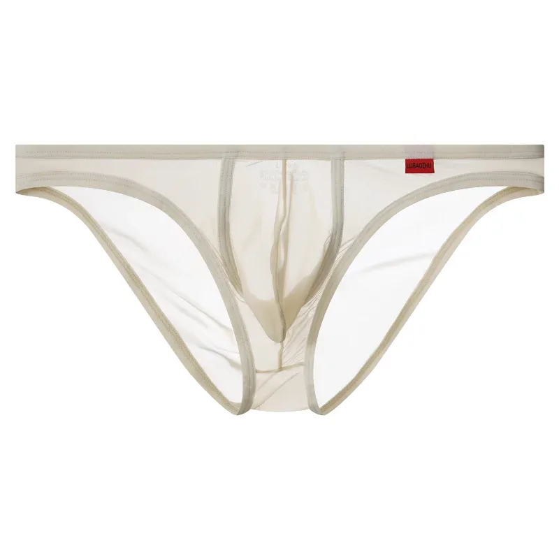 Herrbyxor Ultratunna Mesh Transparenta underkläder Andas Snabbtorkande Lågväxt sexiga U-formade påstrosor Tanga Slip — image 2