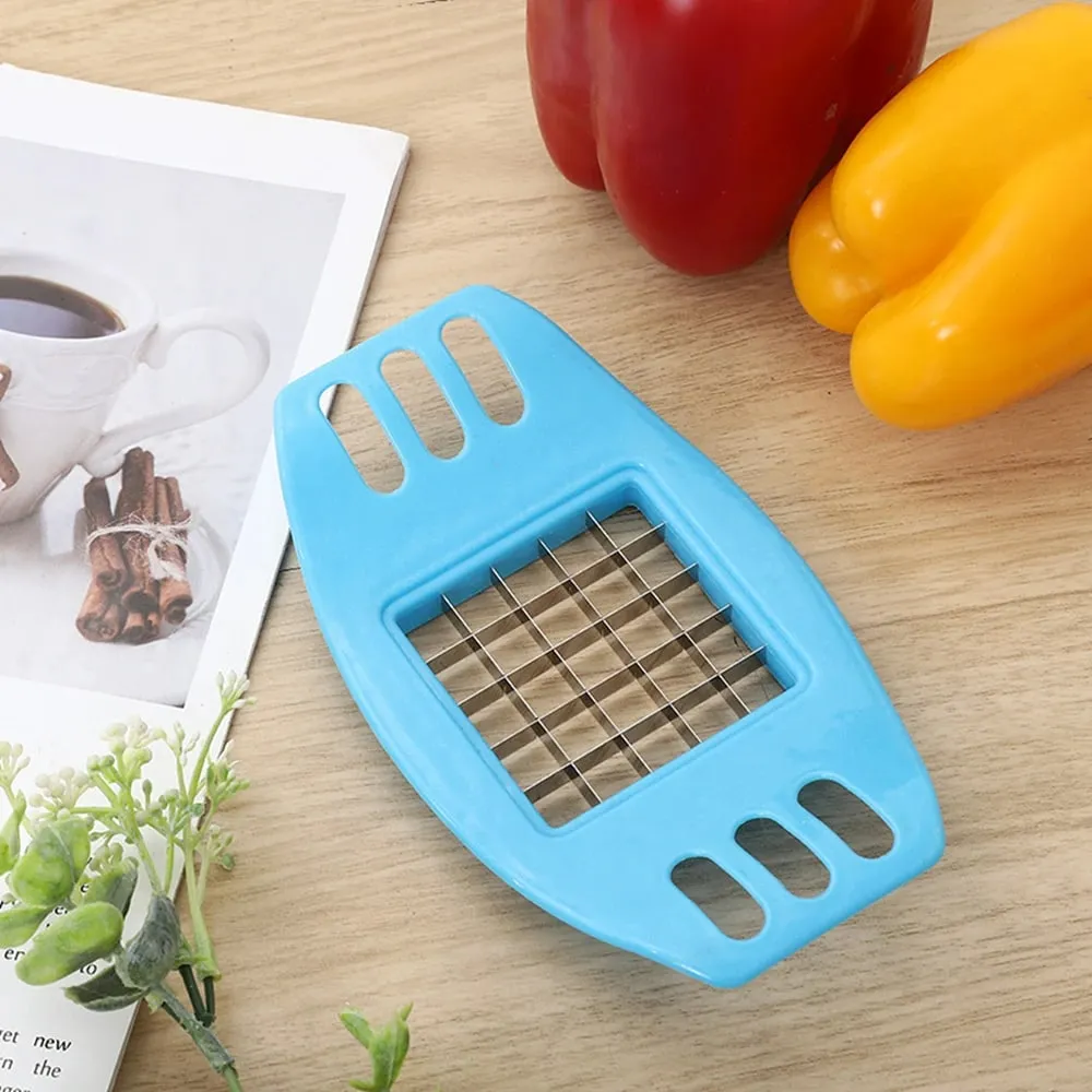 1Pcs Plastic Kitchen Handheld Potato Slicer Tomato Cutter Tool Lemon Cutting Cooking Kitchen Accessories