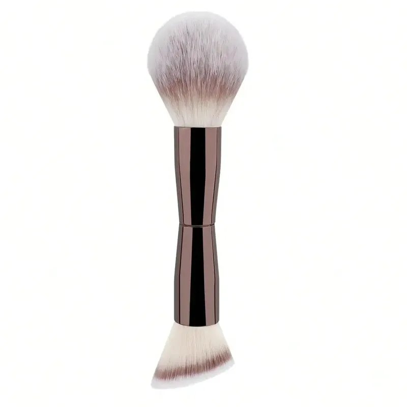 Conjunto de pincéis de maquiagem facial 1/2, pincéis de maquiagem de ponta dupla para base, contorno, pó, blush, iluminador e corretivo