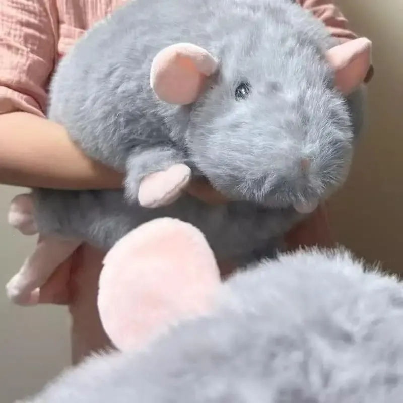 Floral Branch Rat Plush – Cuddly Mouse Pillow in 3 Sizes (35/50/90cm) Adorable Kawaii Stuffed Animal for Bed or Couch Decor — image 7