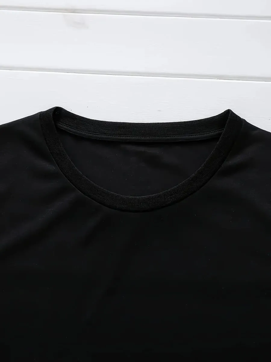 Damen-Sommerkleid mit lockerem Sonne-Mond-Planeten-Muster, bedruckt, Rundhalsausschnitt, kurze Ärmel, Tasche, bequemes, lässiges Kleid in Übergröße — image 4