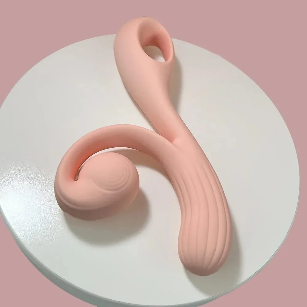 Vibromasseur flexible en forme d'escargot et de lapin pour femme, stimulateur clitoridien du point G, double masseur, jouet sexuel pour adulte, gode de pénétration, jouet de 18 ans et plus — image 5