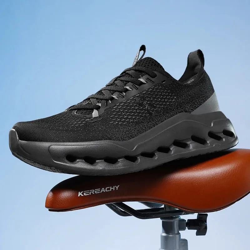 Men's Running Shoes Breathable Mesh Shock Absorption Hollow Out Sole Lightweight Sports Sneakers Non-slip Walking Shoes — image 4