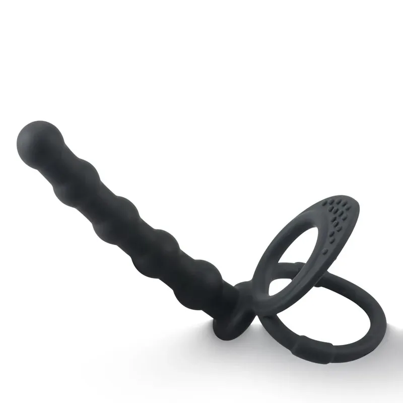Doppelte Penetration Anal Perlen Butt Plug Dildo Penis Cock Ring Verzögerte Ejakulation G Spot Massager Erwachsene Sex Spielzeug Für Männer paare