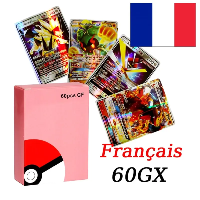 Cartes Pokemon VMAX V EX GX MEGA Version française, Collection de cartes, entraîneur de combat, jouets de noël pour enfants, cadeau — image 11