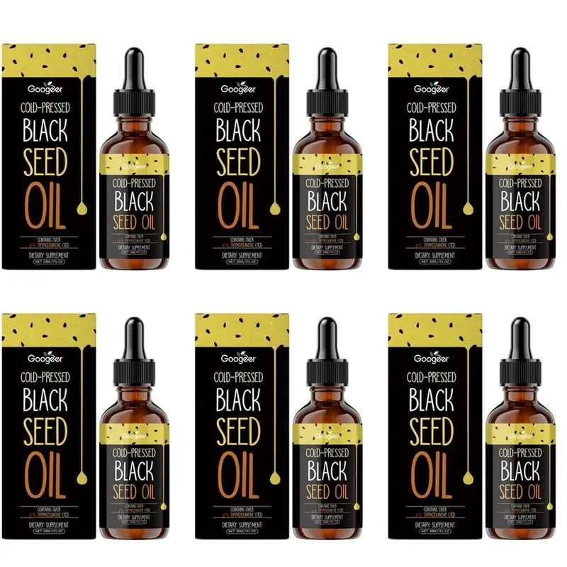 Googeer 30ML huile de graines noires pressée à froid Nigella Sativa teneur élevée en thymoquinone plus de 2% supplément de soutien à la santé antioxydant — image 12