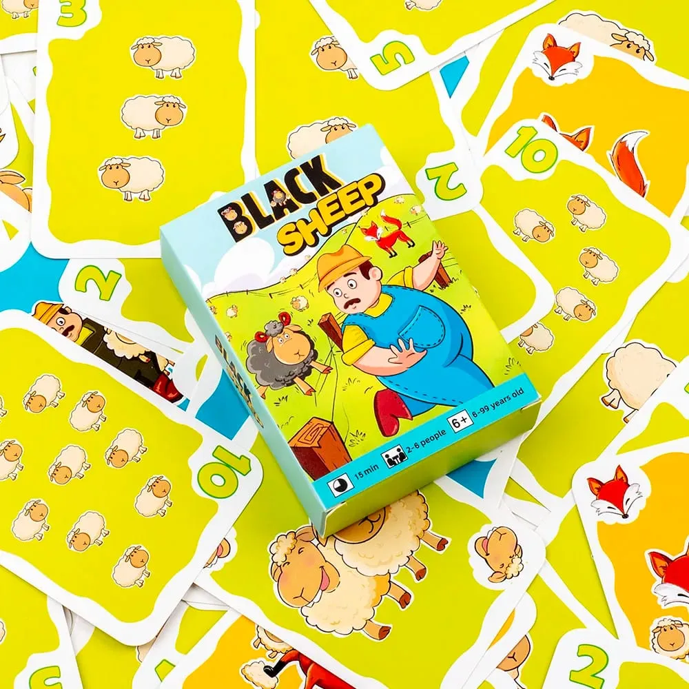 10.6*7.5 cm Hot Sale Black Sheep Party Game Cards Interactive Intellectua Board Game Funny Family Friends PartyToy Gift for Kids — image 1