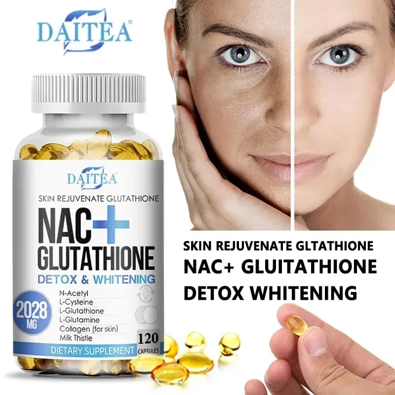 Daitea NAC Supplement - Milk Thistle Glutathione Collagen Capsules - Skin Health & Vitality Detoxification Immune Support — image 4