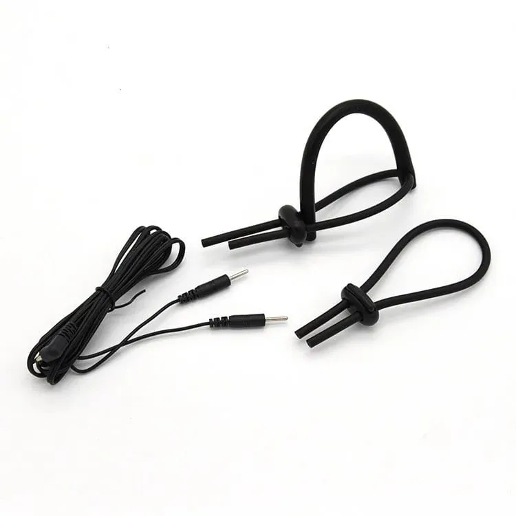 Anneau de pénis à choc électrique, électrostimulation du pénis, anneaux de Massage, jouets à thème médical pour hommes, accessoires de produits sexuels pour adultes — image 17