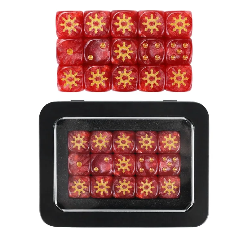 15PCS 16mm/0.63inch D6 Wargaming Dice Set for Tabletop Miniatures Game Damage Tracking Army Faction Themed Dice Tokens — image 12